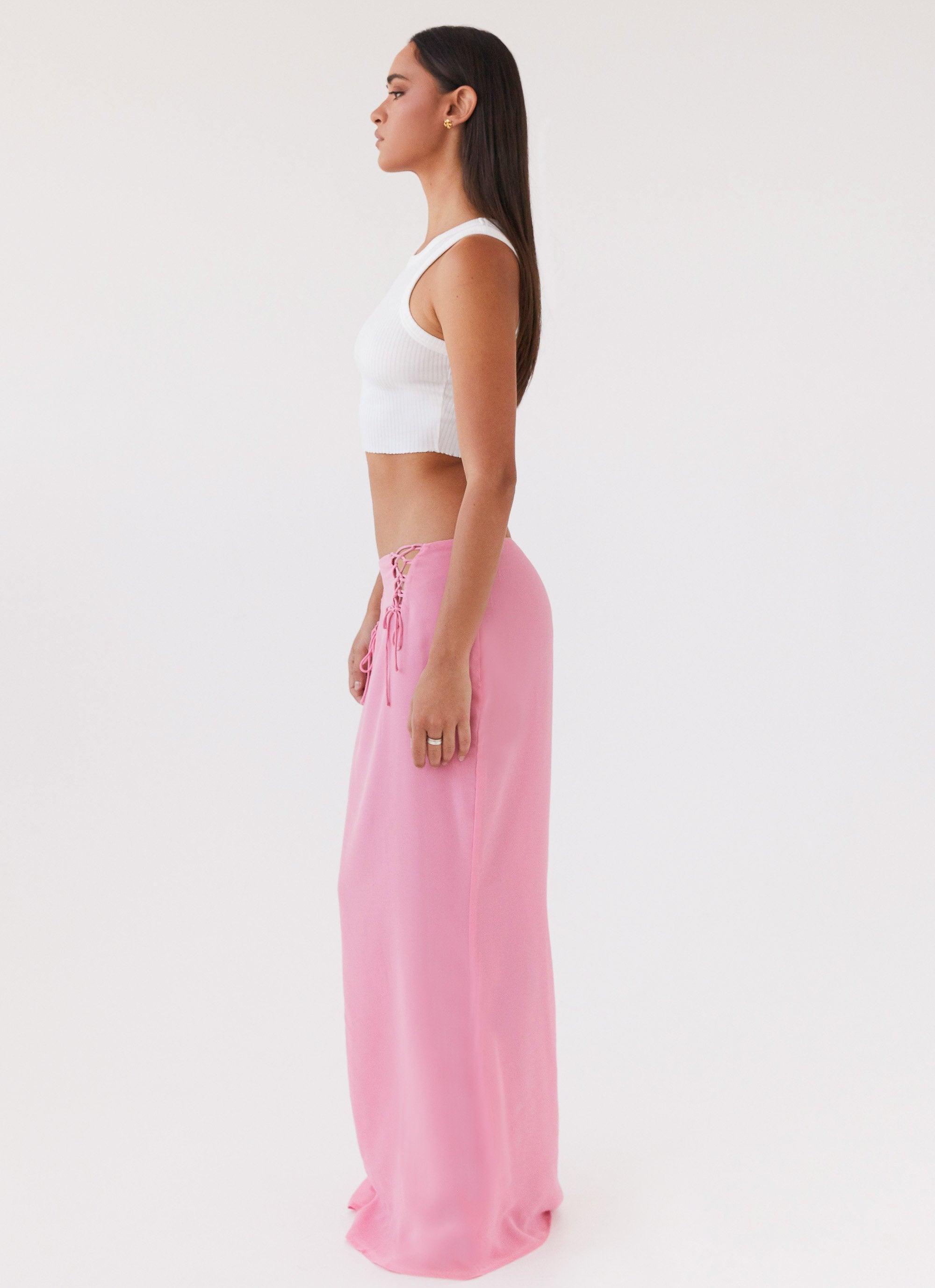 Chella Tie Up Skirt - Pink Product Image