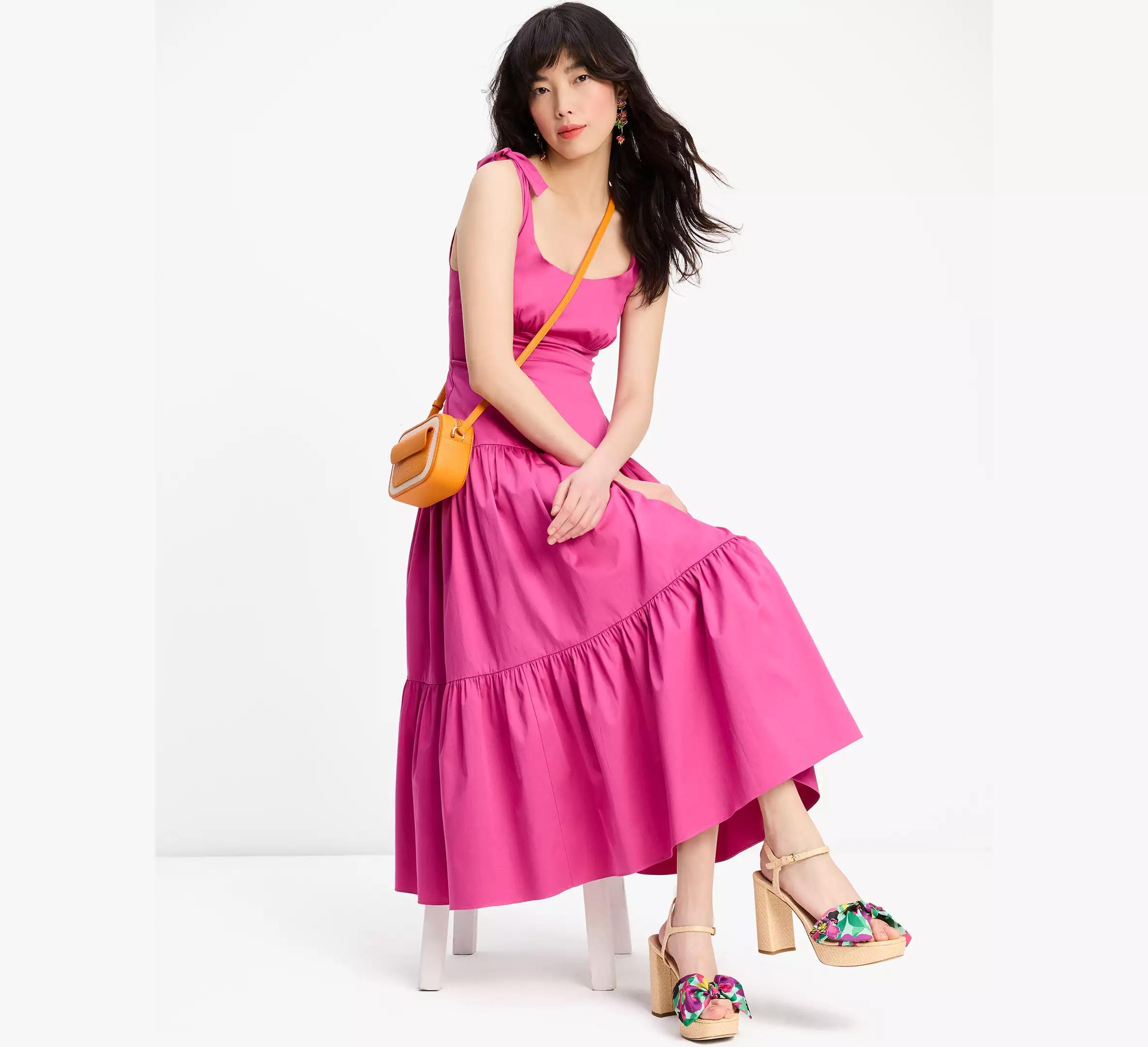 Poplin Tiered Maxi Dress Product Image