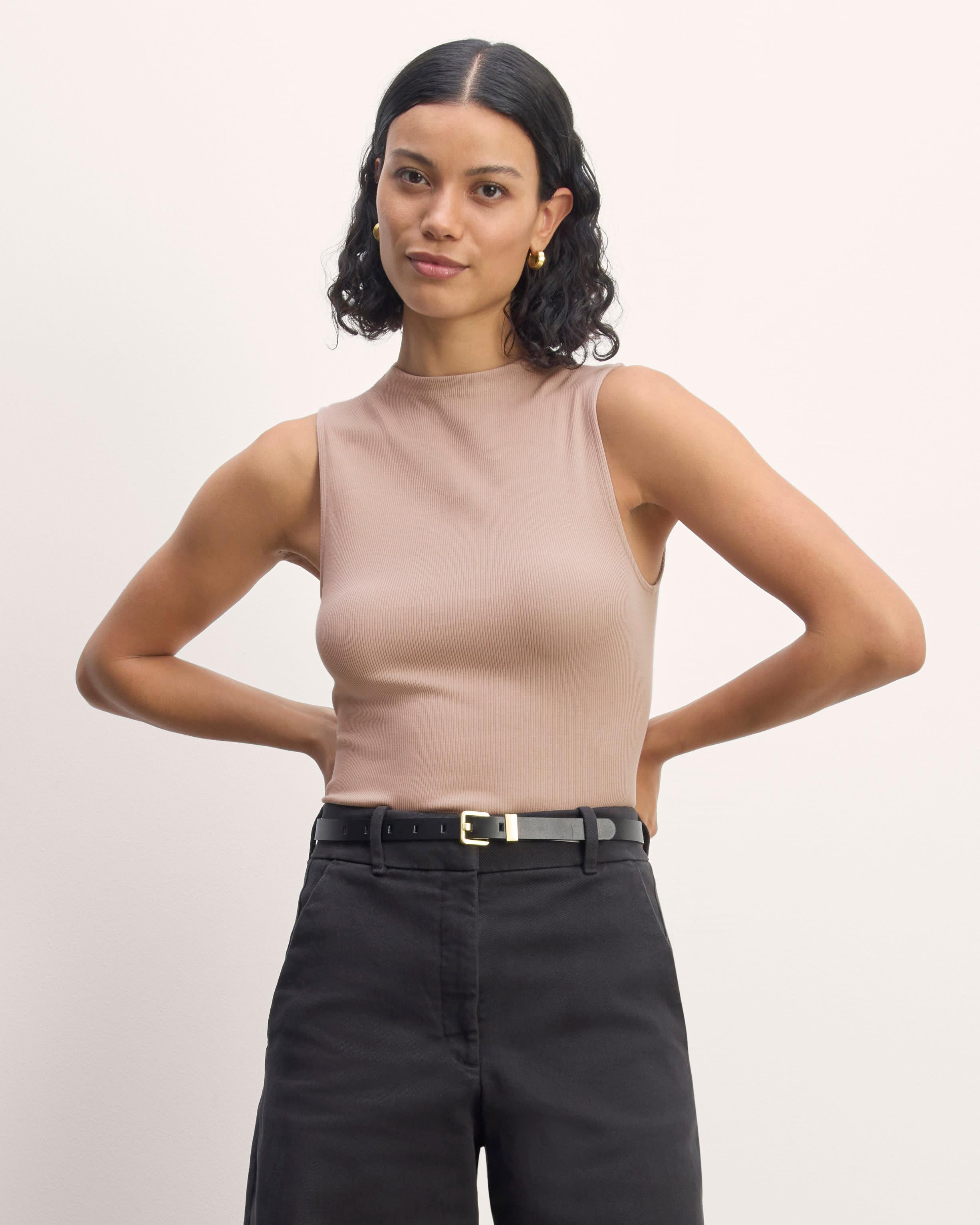 The Luxe Rib Funnel-Neck Tank Product Image