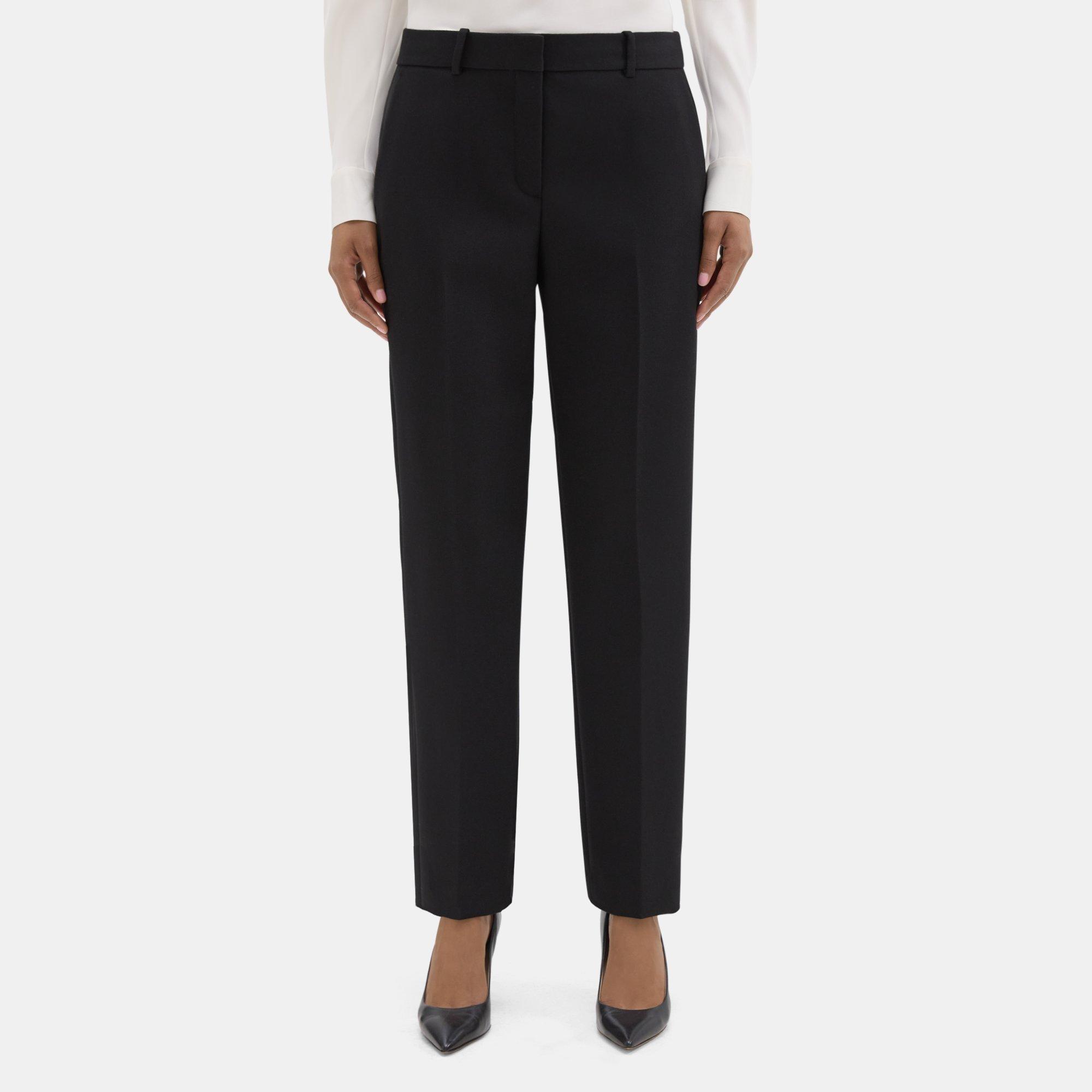 Wool-Blend Twill Classic Crop Pant | Theory Outlet product image