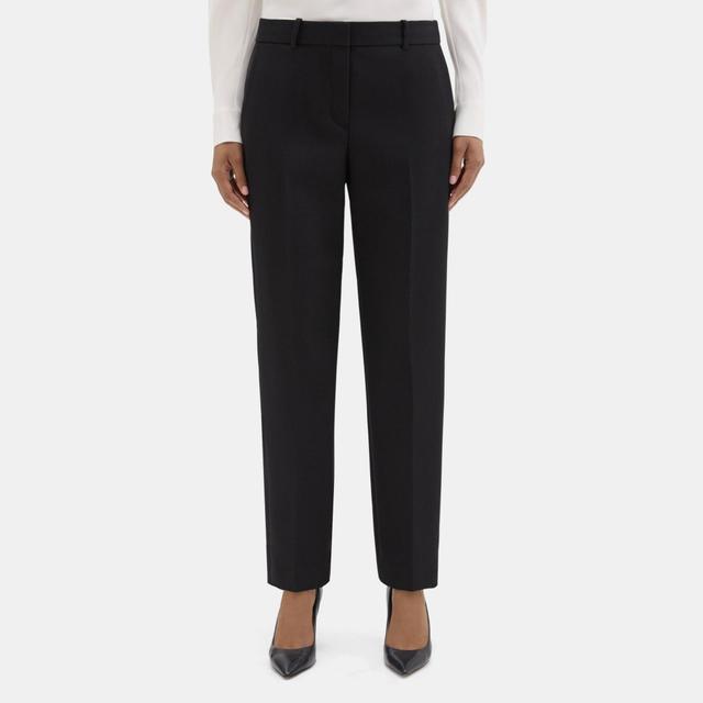 Wool-Blend Twill Classic Crop Pant | Theory Outlet Product Image