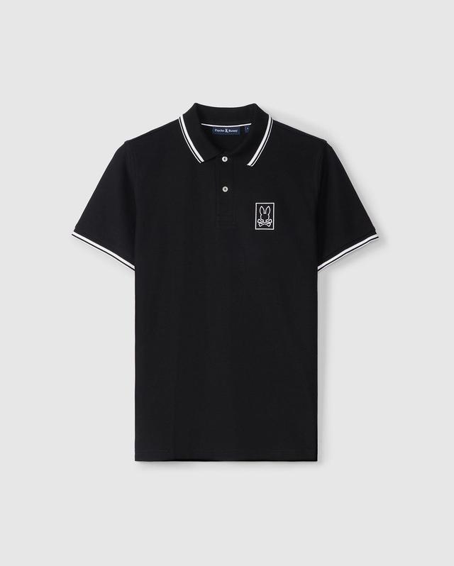 Mens Arcadia Pique Polo Shirt 001 BLACK / M - 5 Product Image