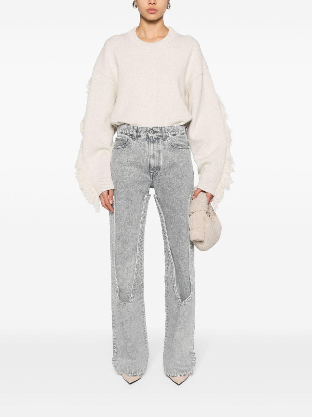 snap-off straight-leg jeans Product Image