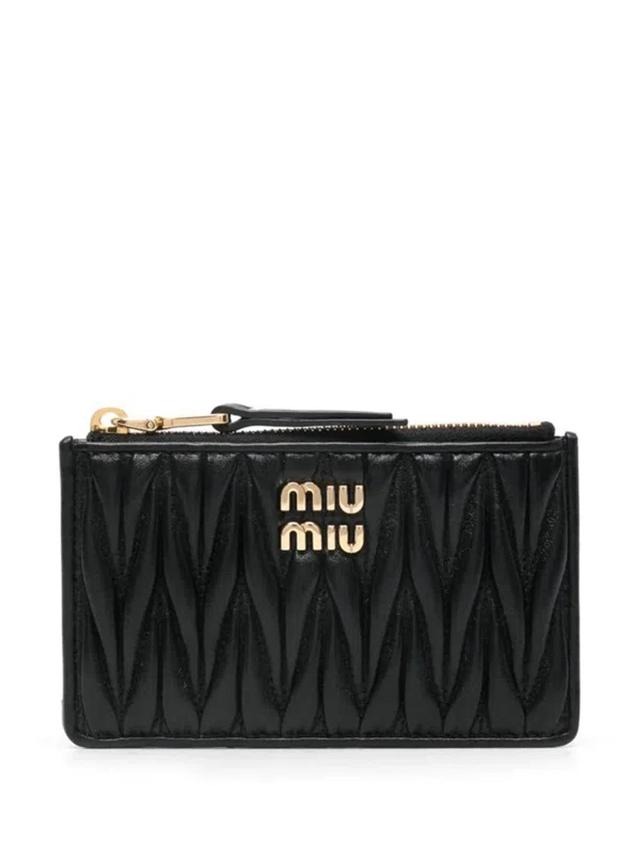 MIU MIU Zippered Envelope Accessories In Black Product Image