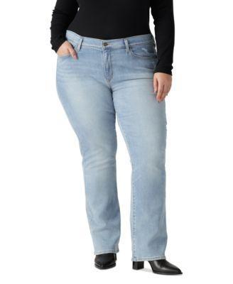 Plus Size Vintage Classic High-Rise Bootcut Jeans Product Image