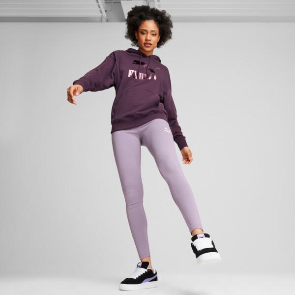 PUMA CLASSICS Shiny Logo Women's Hoodie Product Image