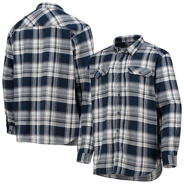 Mens Columbia Navy Dallas Cowboys Flare Gun Omni-Wick Button-Up Long Sleeve Shirt - Navy Product Image