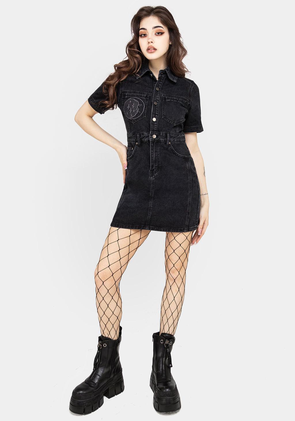 Invictus Denim Mini Shirt Dress Product Image