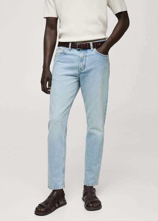 MANGO MAN - Ben tapered fit jeans light blueMen Product Image