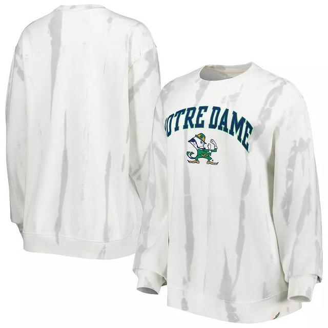 Mens League Collegiate Wear White Notre Dame Fighting Irish Classic Arch Dye Terry Pullover Sweatshirt - White Product Image