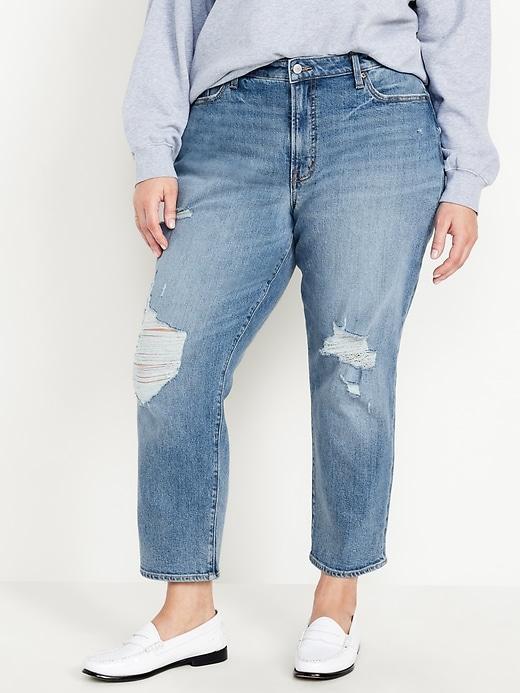 Curvy High-Waisted OG Straight Ankle Jeans Product Image