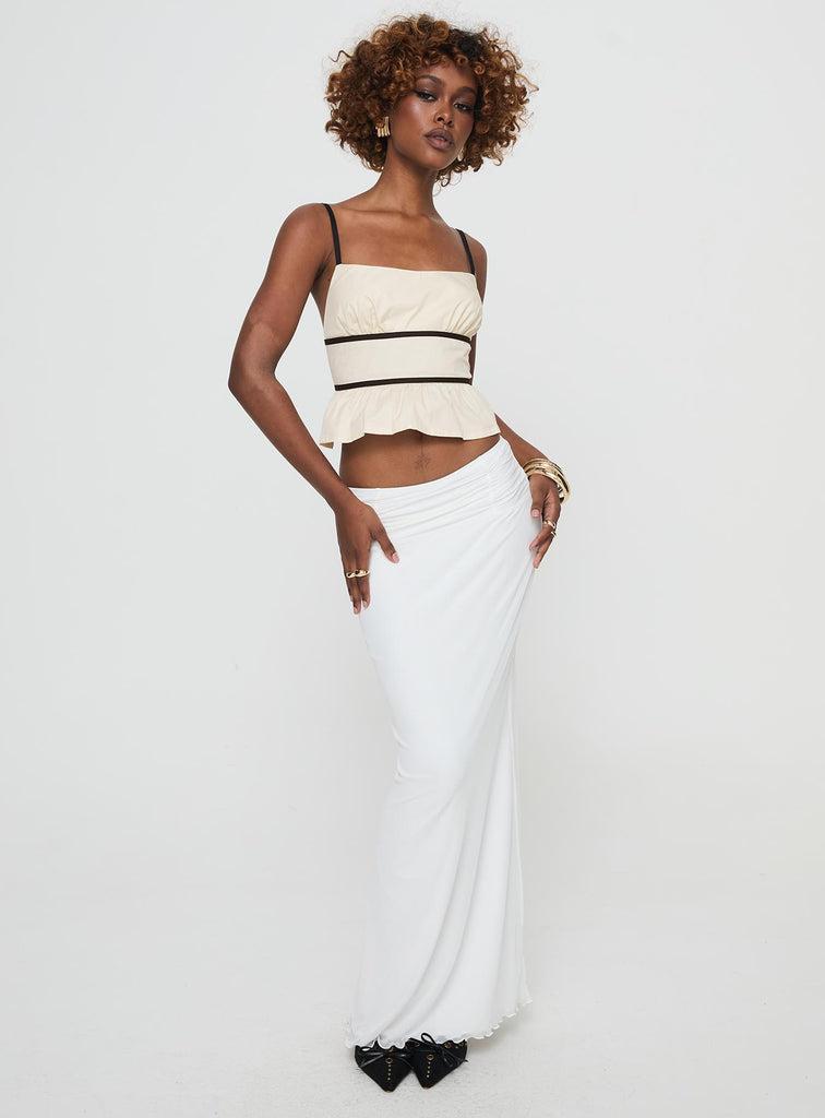 Meredith Maxi Skirt White Product Image