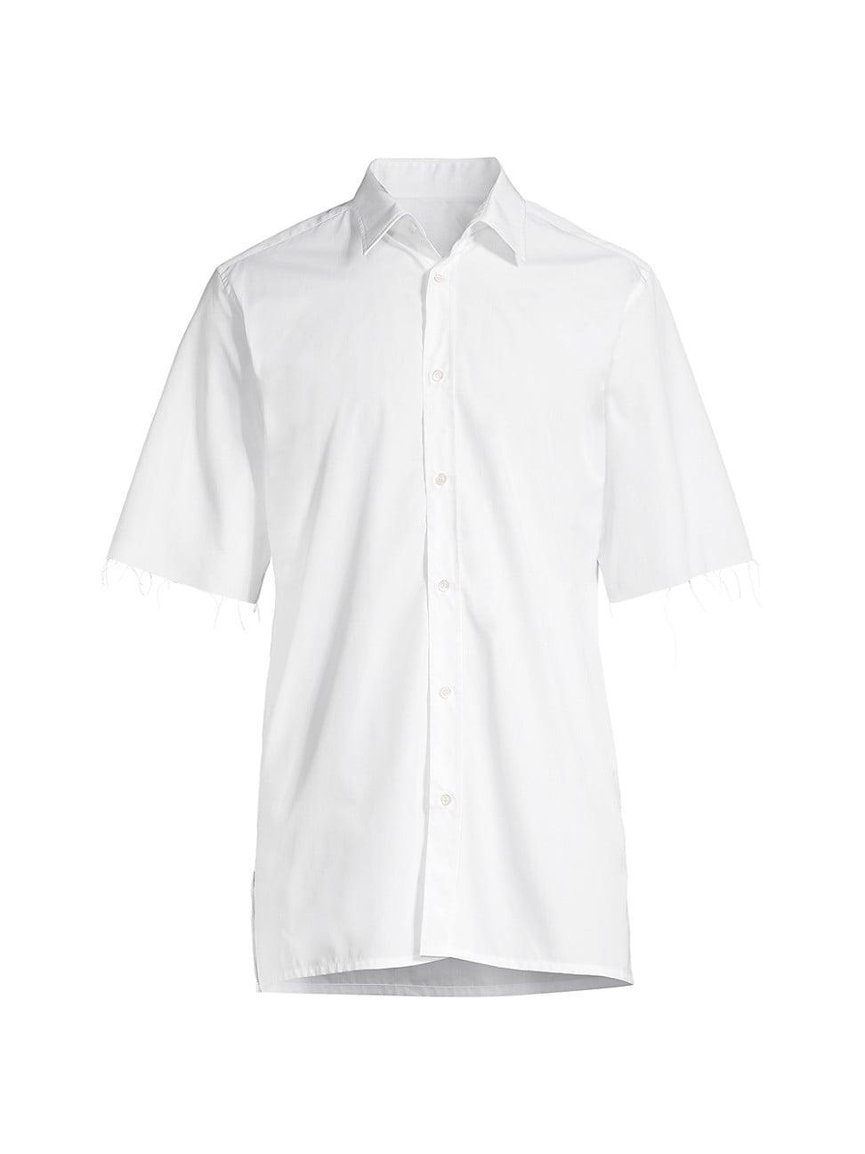 Maison Margiela Short Sleeve Cotton Button-Up Shirt Product Image