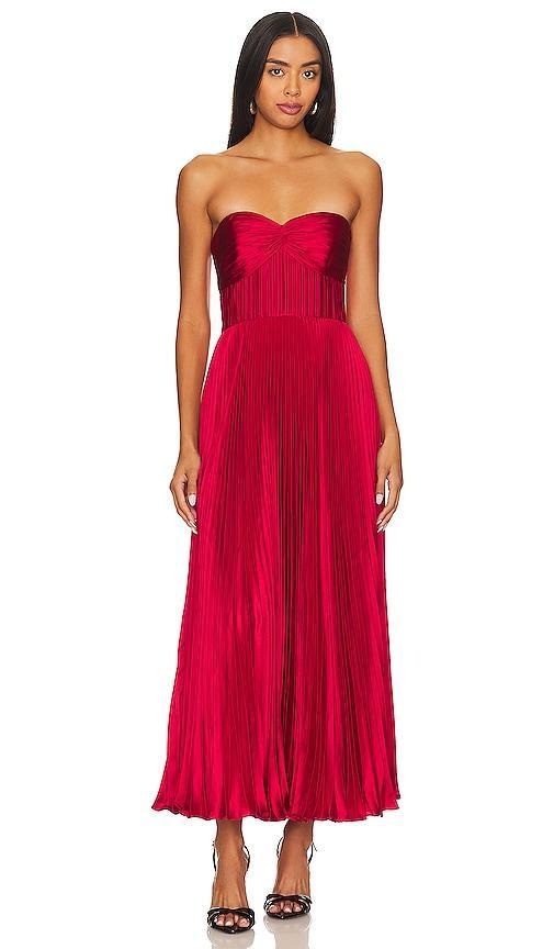 Womens Pleated Strapless Belle Dress Product Image