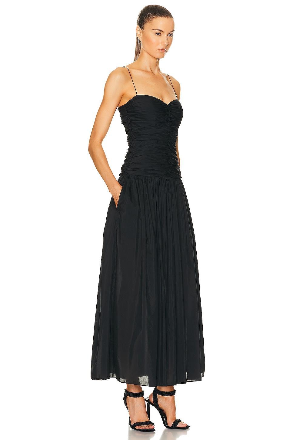 Matteau Gathered Drop Waist Dress Black. (also in ). Product Image