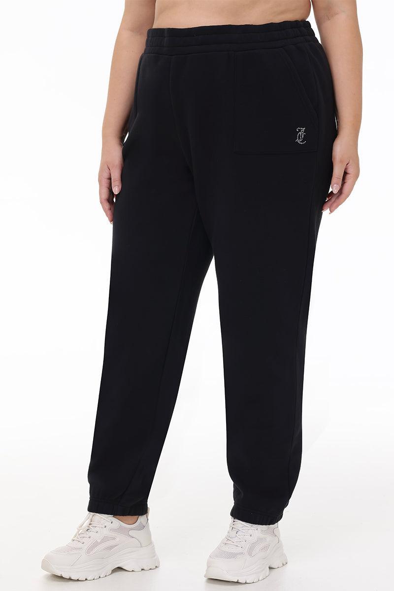 Plus-Size Small Bling Fleece Sweatpants Product Image