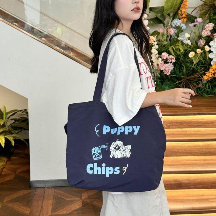 Cartoon Patterned Drawstring Shopper Bag Product Image