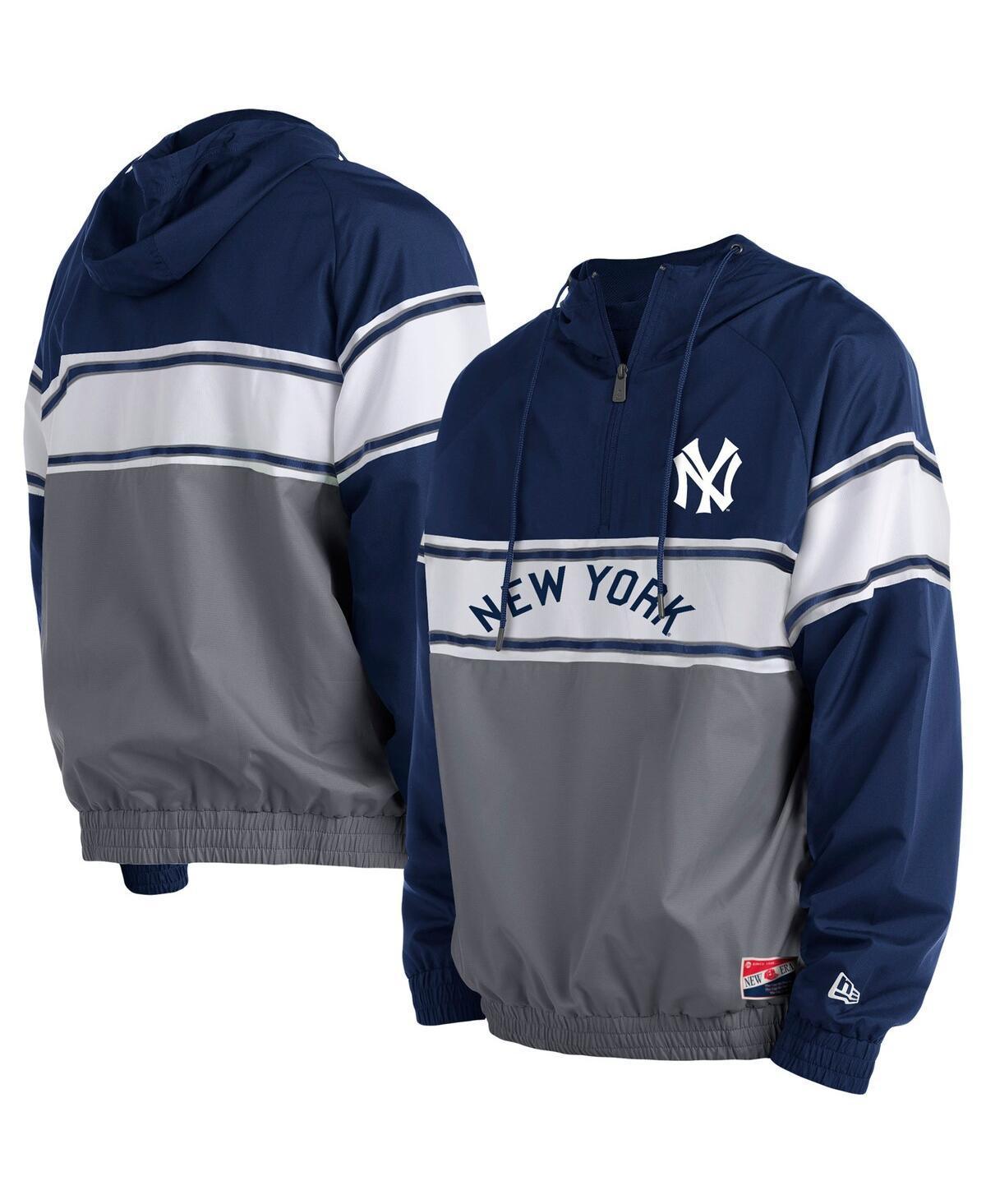 Mens New Era Navy Usmnt Throwback Raglan Quarter-Zip Hoodie Product Image