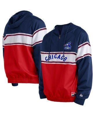 Mens New Era Navy Chicago White Sox Ripstop Raglan Quarter-Zip Hoodie Product Image