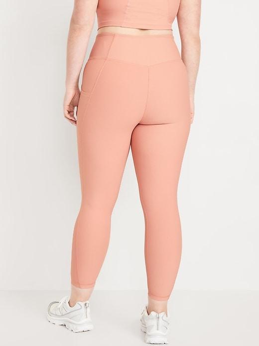 High-Waisted PowerSoft Ribbed Leggings Product Image