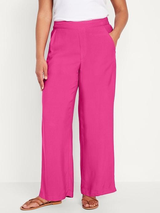 High-Waisted Playa Wide-Leg Pants Product Image