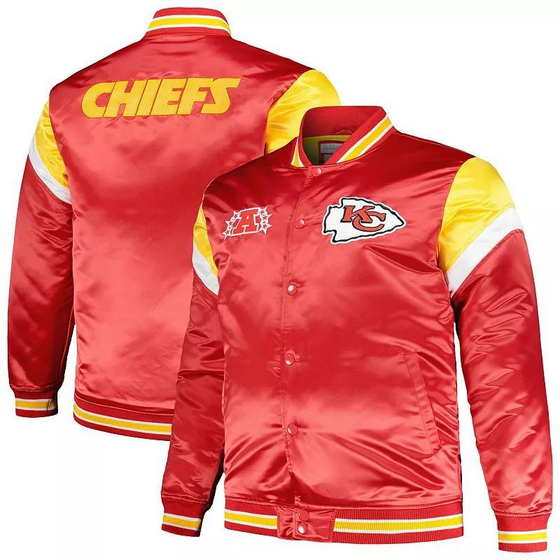 Mens Mitchell & Ness Kansas City Chiefs Big & Tall Satin Full-Snap Jacket Product Image