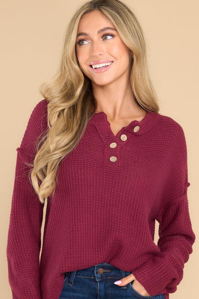 All The Humor Sangria Sweater Red Product Image