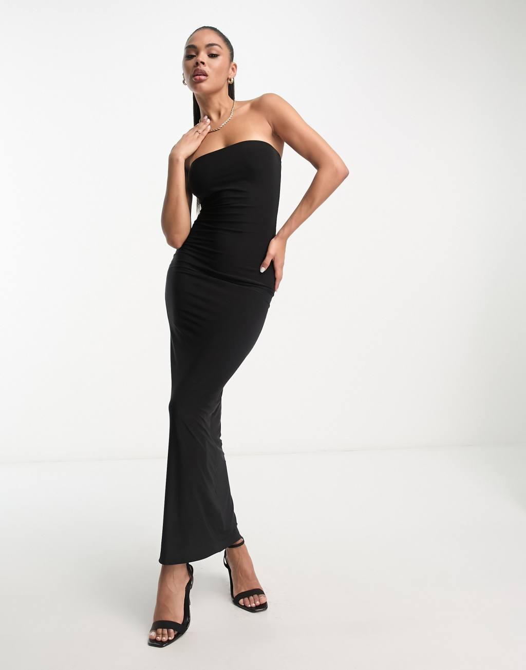 Fashionkilla sculpted bandeau midi bodycon dress Product Image