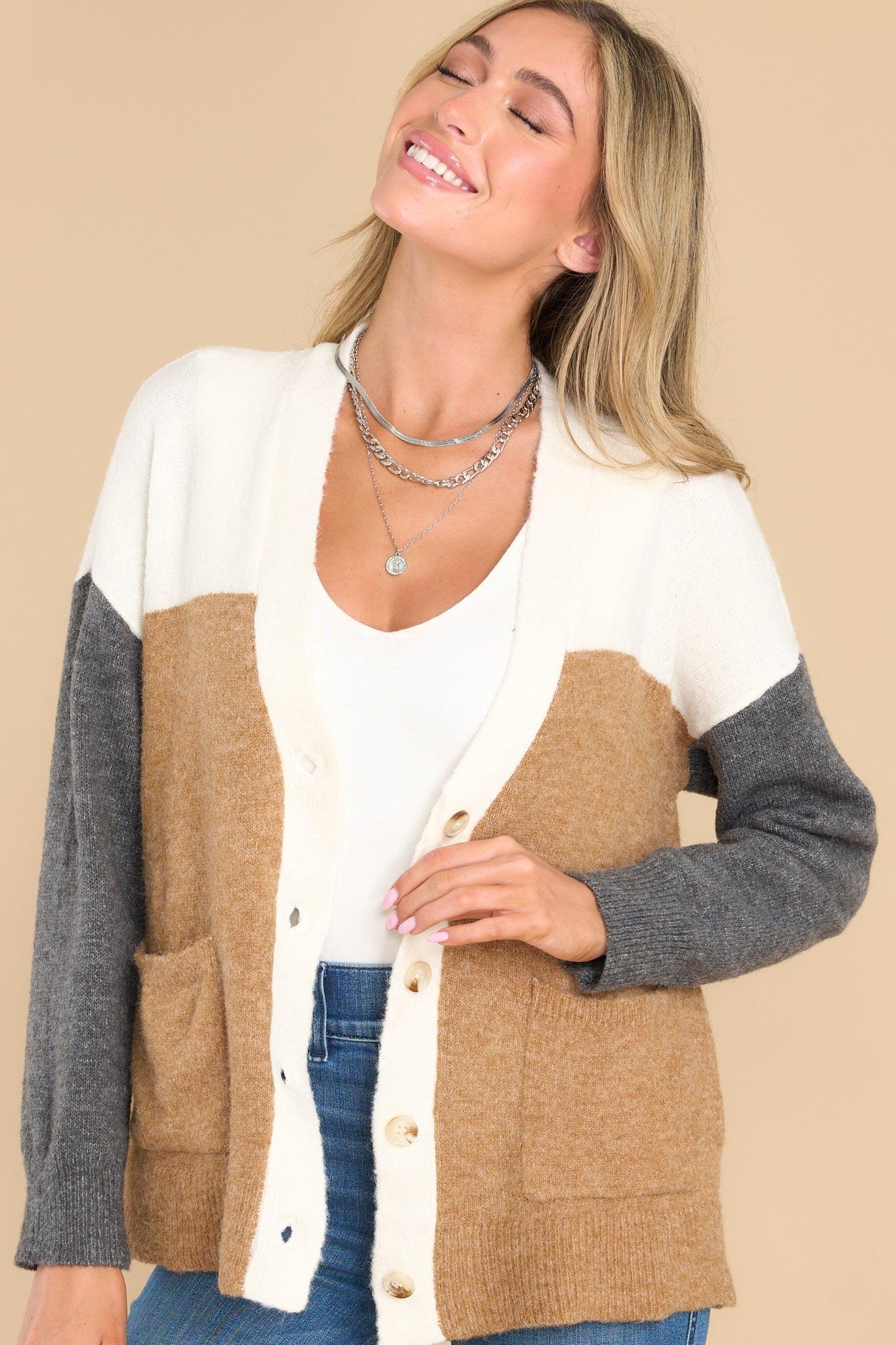 Cozy Coffee Shop Multi Cardigan Product Image