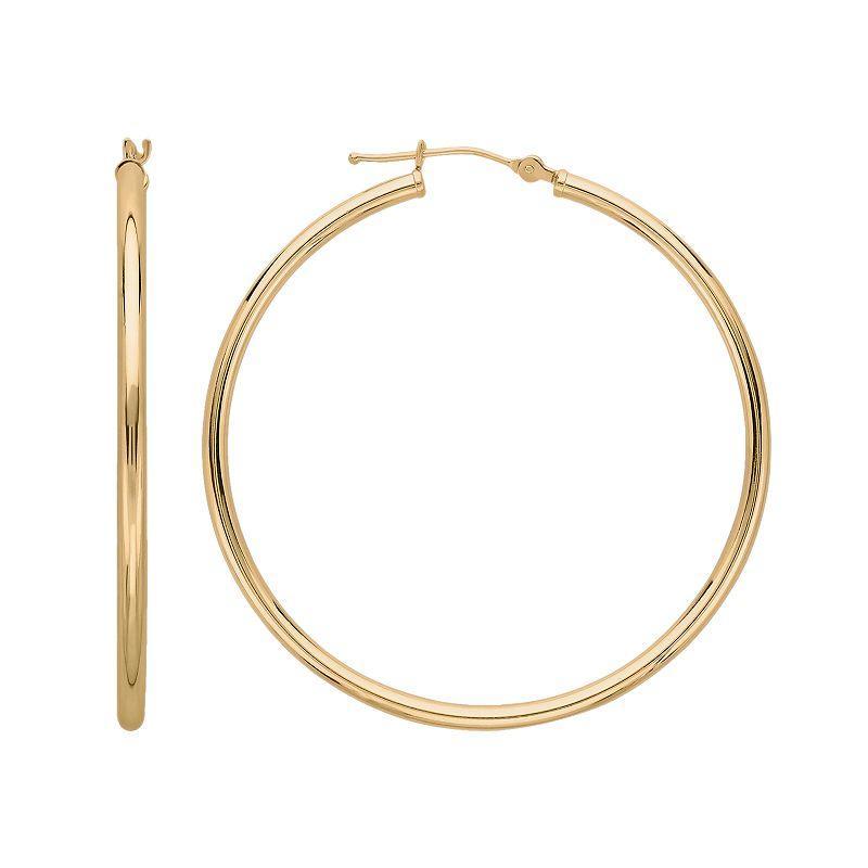 Everlasting Gold 10k Gold Hoop Earrings, Womens, Yellow Product Image