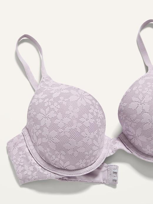 Full-Coverage Lace Underwire Bra Product Image