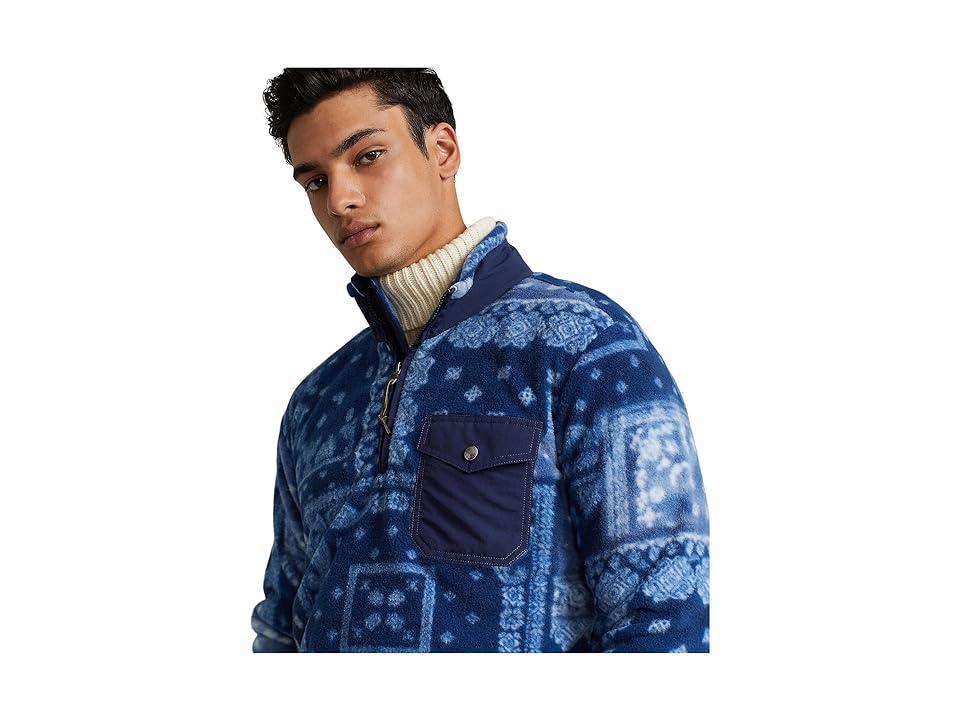 Polo Ralph Lauren Bandanna Patchwork-Print Fleece Pullover (Patchwork Bandana ) Men's Sweater Product Image