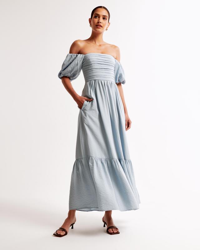 The A&F Emerson Off-The-Shoulder Maxi Dress Product Image