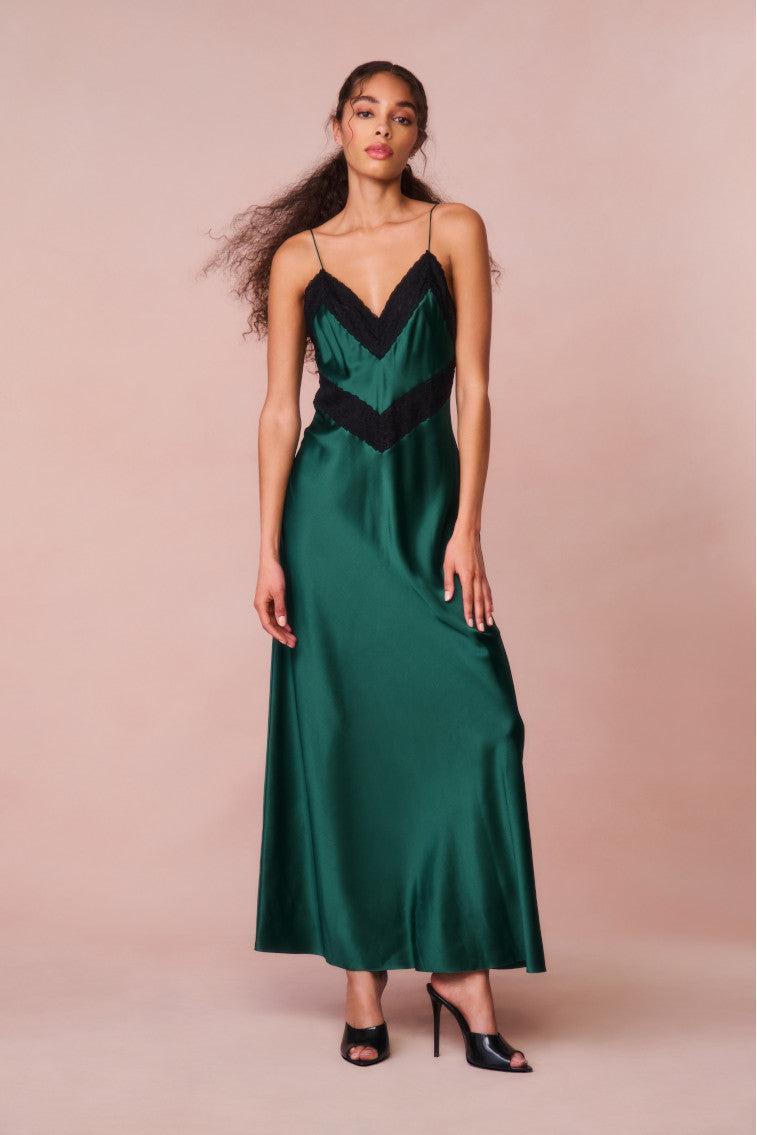 Serita Lace-Trimmed Maxi Dress Product Image