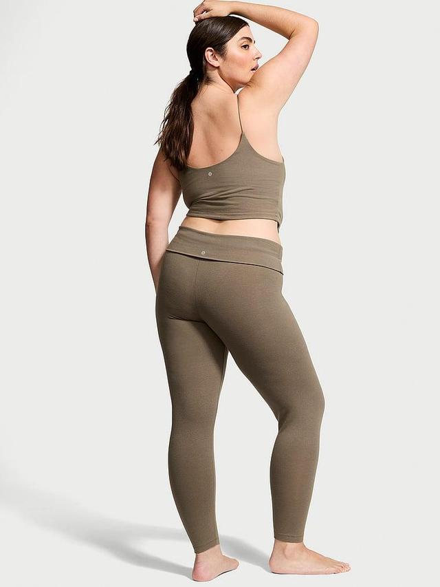 VS Cotton Yoga Mid-Rise Foldover Leggings Product Image