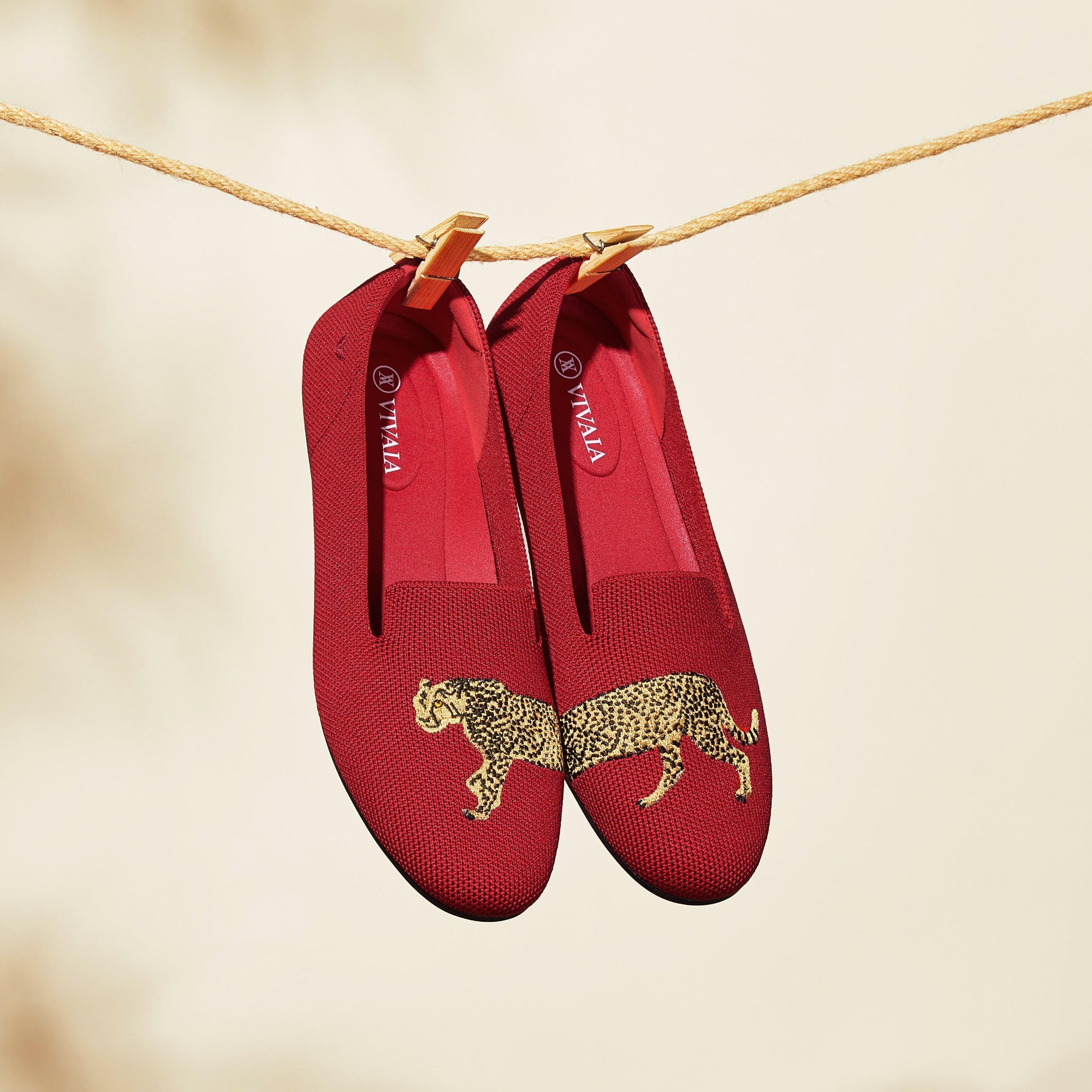 Round-Toe Embroidered Loafers (Audrey) Product Image