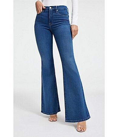 Good American Plus Size Good Legs High Rise Stretch Denim Flared Jeans Product Image