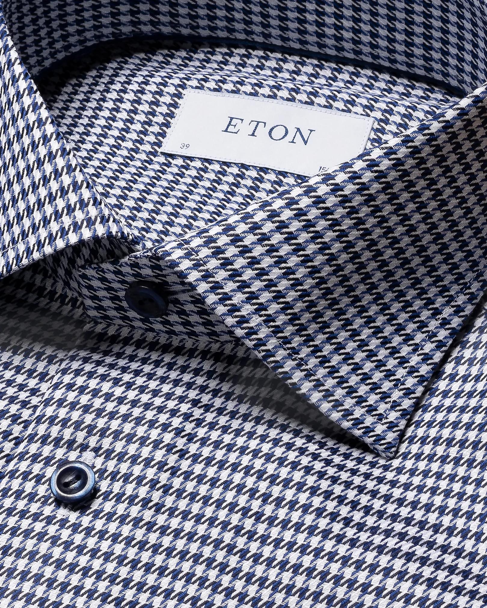 Eton Houndstooth Print Signature Twill Shirt Product Image