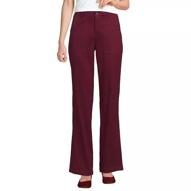 Womens Lands End High Rise Chino Utility Pants Product Image