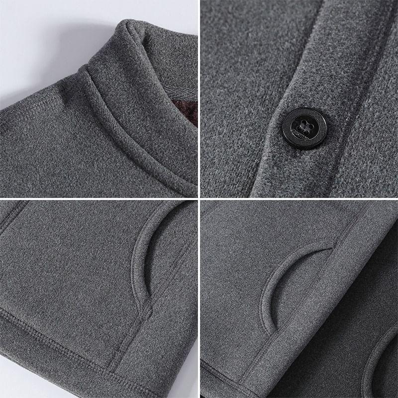 Plain Button Bomber Jacket Product Image