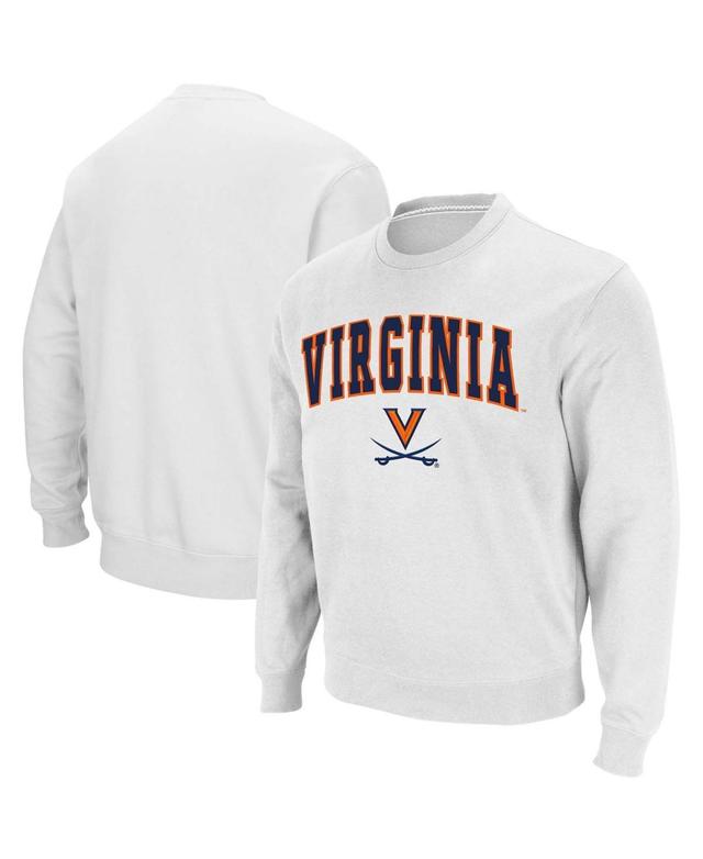 Mens Colosseum Virginia Cavaliers Team Arch & Logo Tackle Twill Pullover Sweatshirt Product Image