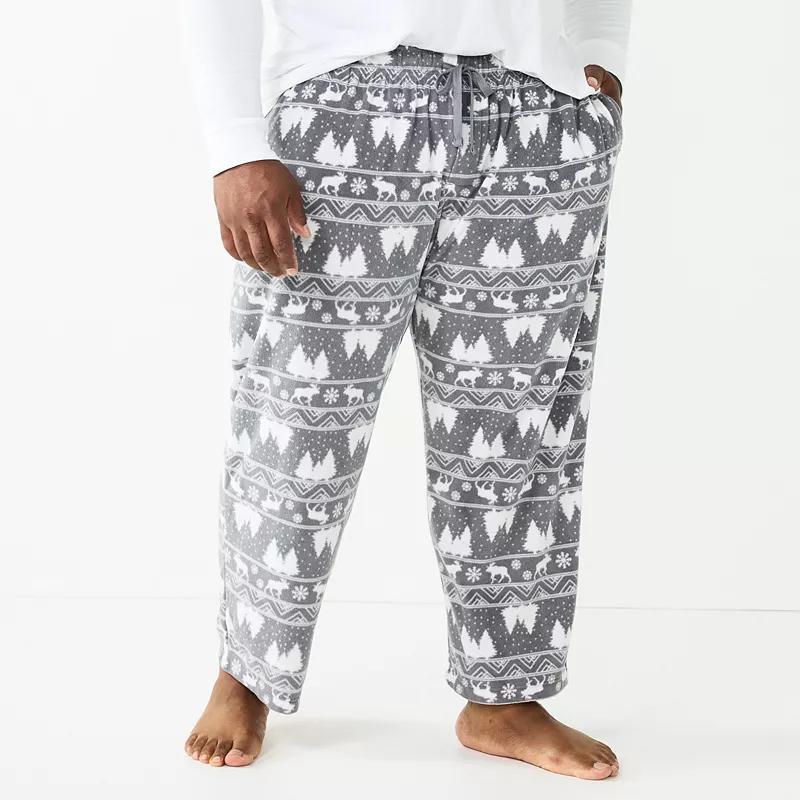 Big & Tall Sonoma Goods For Life Microfleece Sleep Pants, Mens Product Image