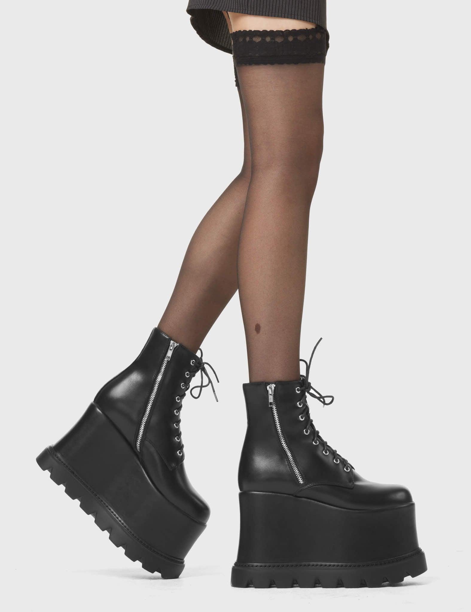 Up In Arms Chunky Platform Ankle Boots Product Image