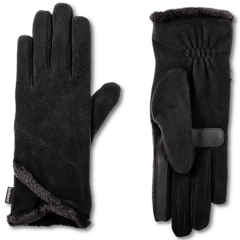 Womens isotoner SmartDRI Lined Stretch Fleece Gloves with Overlap Wrist Product Image