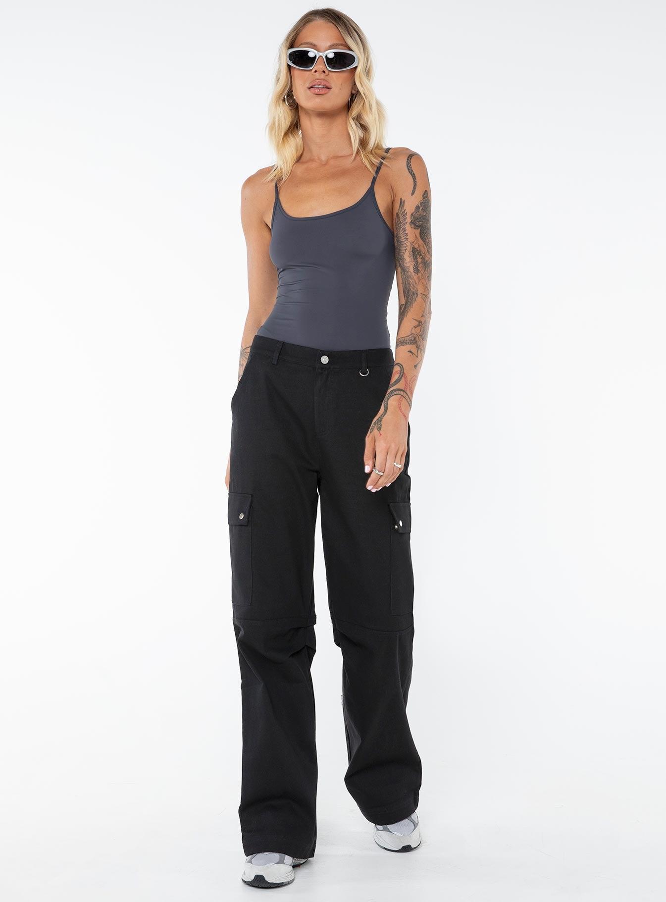 Fallout Mid Rise Cargo Pants Black Tall Product Image