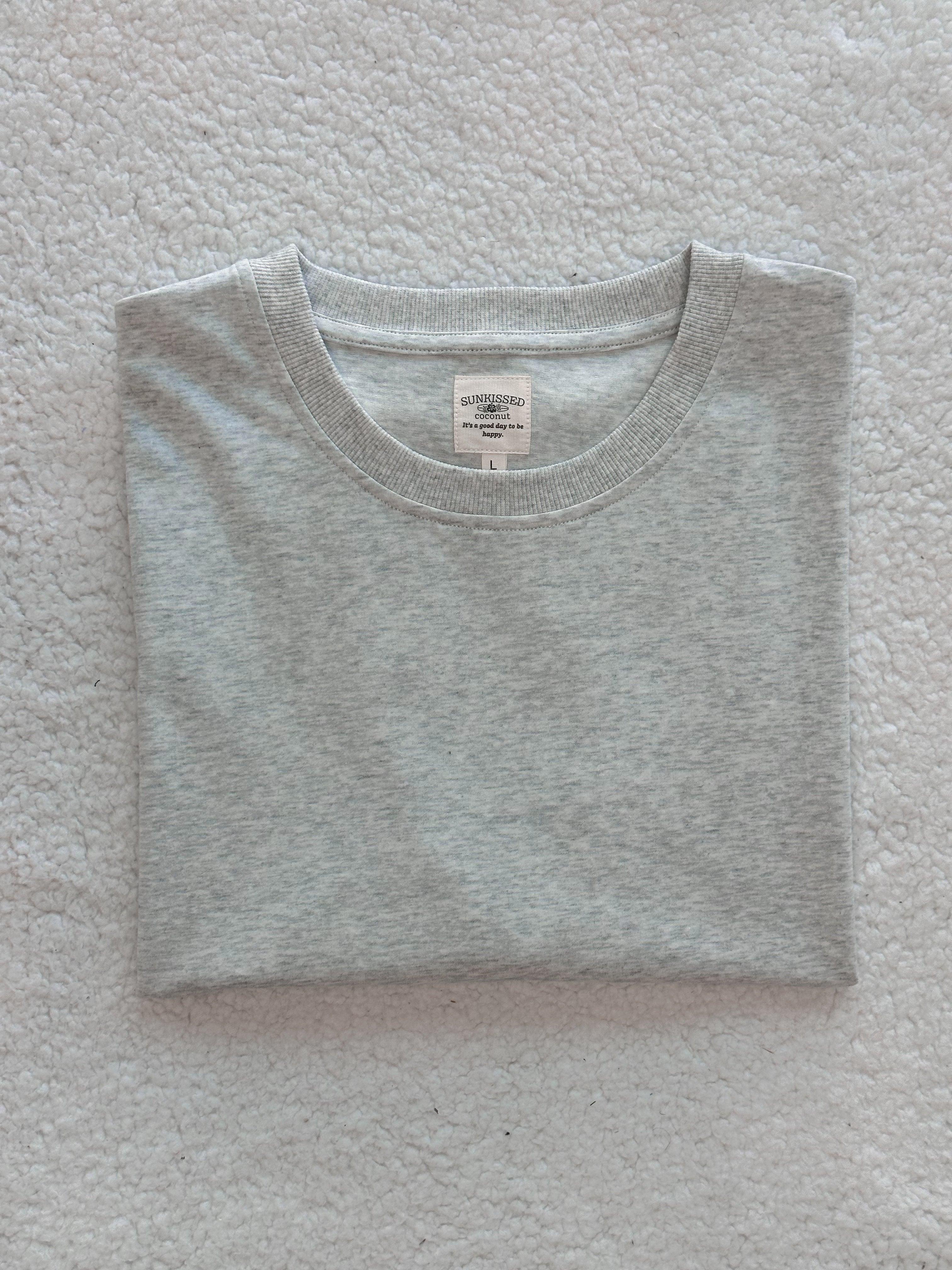 Pearl Grey Basic Blank Tee Product Image