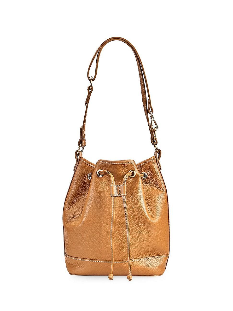 Womens Cassie Leather Bucket Bag Product Image