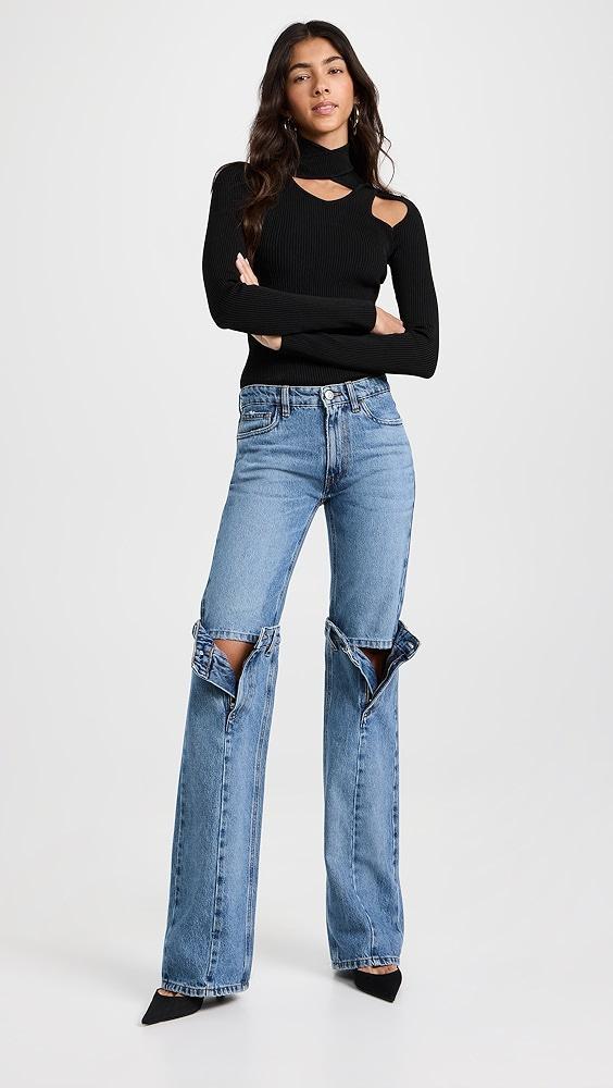 Coperni Cut-Out Knit Sweater | Shopbop Product Image