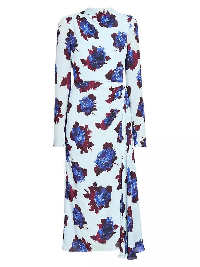 Floral Draped Midi-Dress Product Image