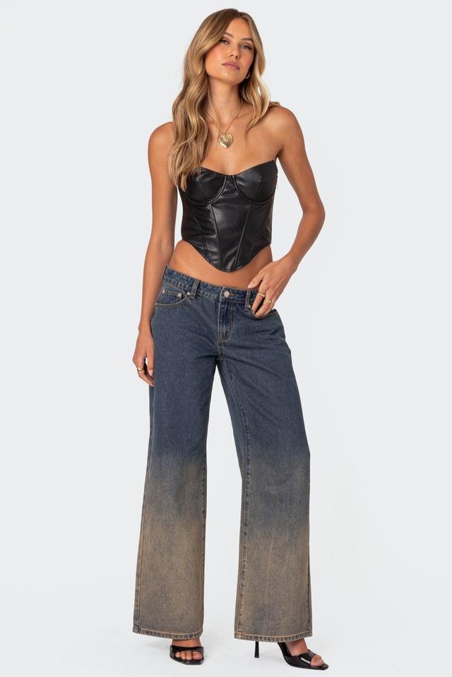 Mud Wash Low Rise Slouchy Jeans Product Image